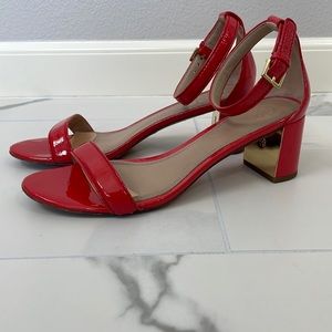 Tory Burch Coral Patent Leather Heels